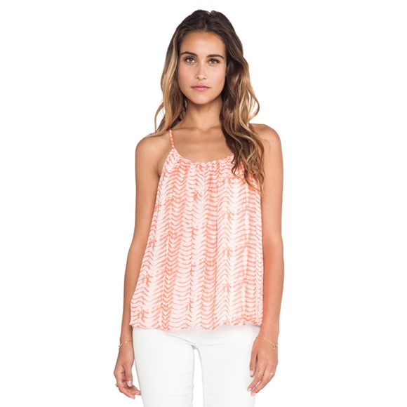 Soft Joie Tops - Soft Joie Orange Diya Chevron Print Top